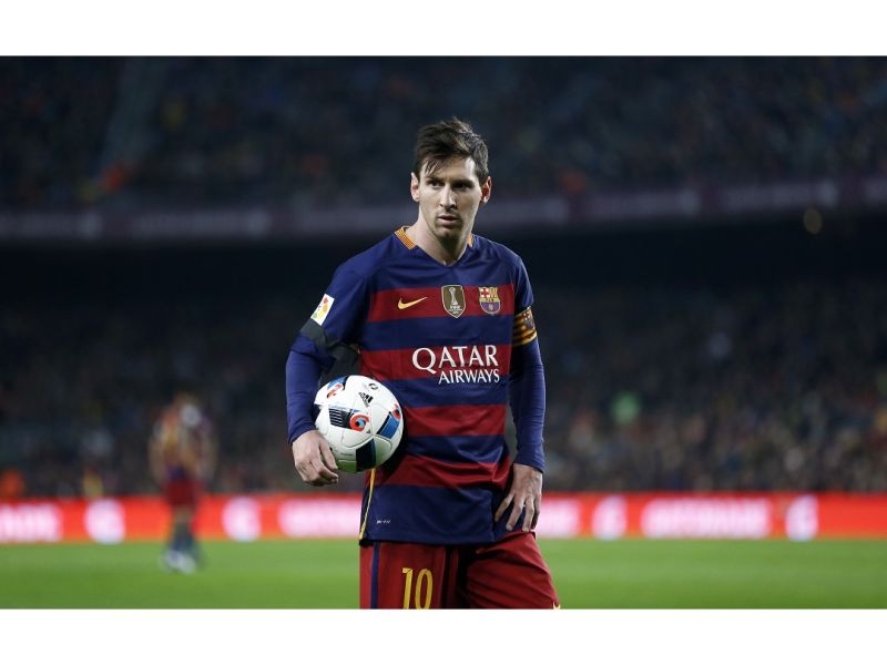 Messi助攻Suarez打進追平球。（圖／美聯社／達志影像）