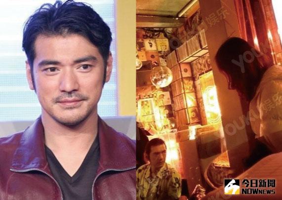 ▲金城武（左）在片場疑似帶日籍老婆現身。（合成圖／翻攝自網路）