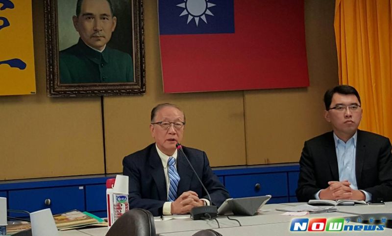 ▲郁慕明說，他今天的表態就叫做「新黨國民黨化」，如果國民黨大度的讓大家參選，大家都國民黨化有什麼不好呢？（圖／孫偉倫攝，2016.1.26）