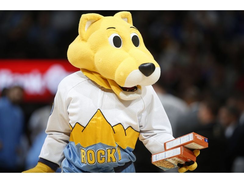 丹佛金塊的吉祥物洛基。（圖／美聯社／達志影像）