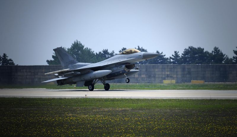 ▲駐韓美軍F-16戰機。（圖／美國空軍.2016.1.7）