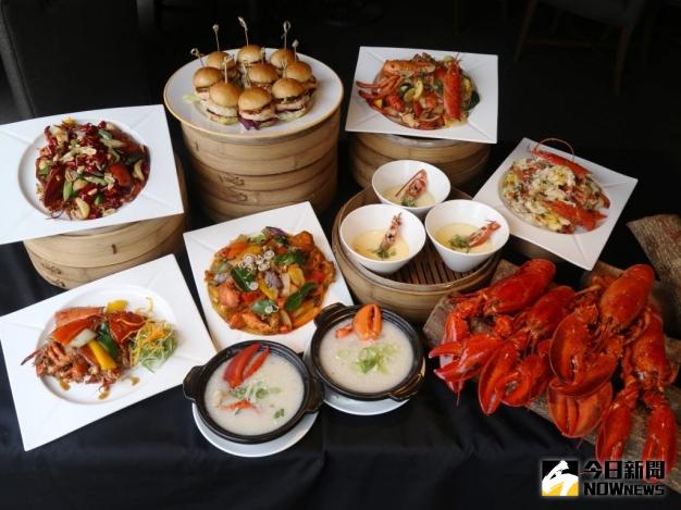 ▲餐廳業者在桃園推出龍蝦八宴吃到飽活動，於特定時段消費享千元有找優惠。