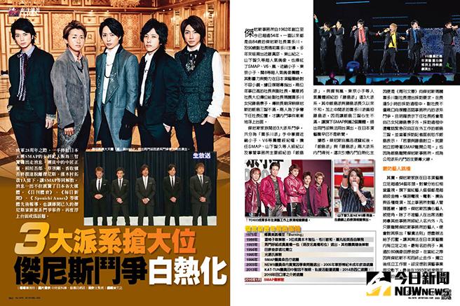 ▲SMAP事件引爆傑尼斯家族派系鬥爭。（圖／時報周刊，2016.01.22）