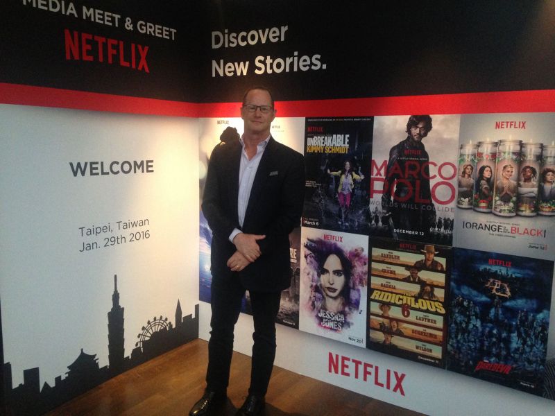 ▲Netflix公關團隊來台，同時發布2016原創內容首播日期。圖為Netflix首席公關長Jonathan Friedland（圖／Netflix提供）