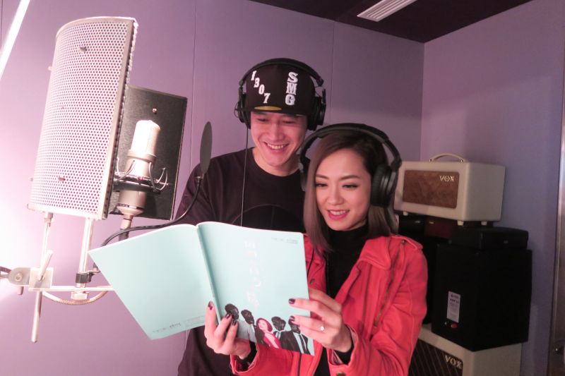 ▲張勛傑（左）、楊千霈為了舞台劇獻「聲」。（圖／夢田文創提供，2016.01.13）