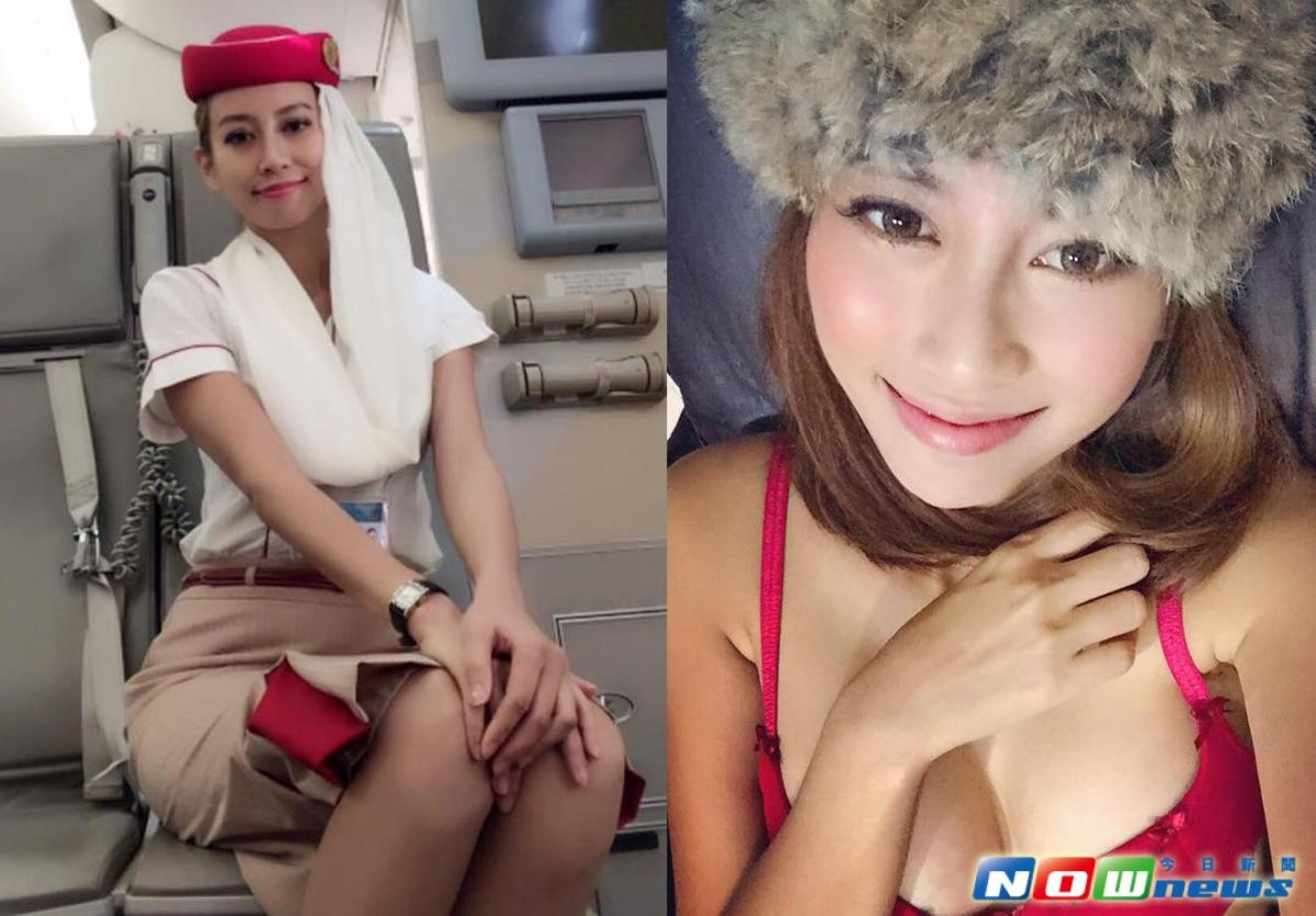 ▲現役阿聯酋航空的正妹空姐小麥。（組合圖／翻攝自Candy.mai 麥粉絲團2016.02.14）