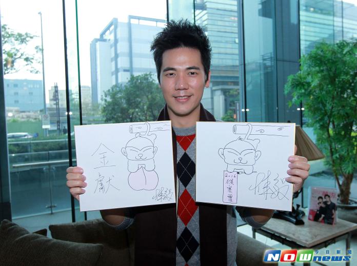 ▲過年專題--惟毅畫Q版猴子賀新年。（圖／記者陳明安攝影，2016.02.02）