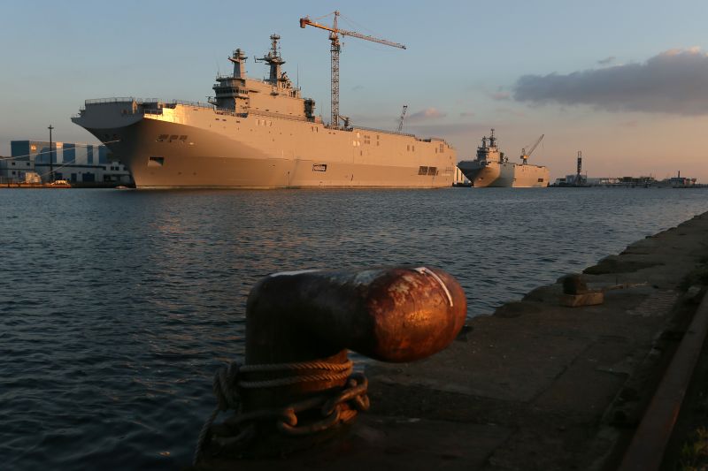 ▲埃及向法國購買的2艘西北風級(Mistral-class)兩棲突擊艦。（圖／達志影像／美聯社）