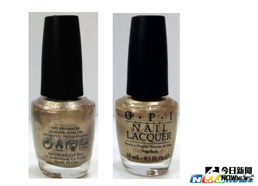 ▲知名OPI指甲油，被食藥署檢出致癌甲醛高達6221.5ppm，超標82倍以上。（圖／食藥署提供）