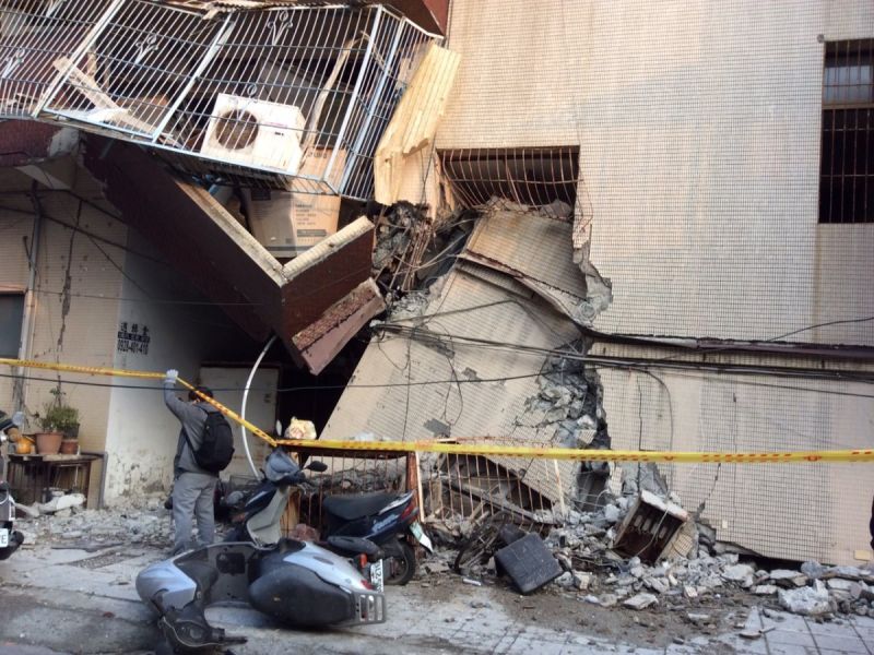 受強震影響，南市受創嚴重。