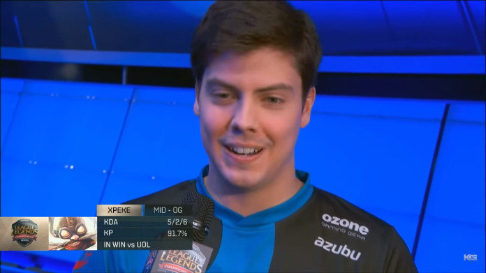 ▲Xpeke的庫奇表現優異，對上UOL的賽事拿下MVP，並接受媒體訪問。（圖／翻攝自網路）