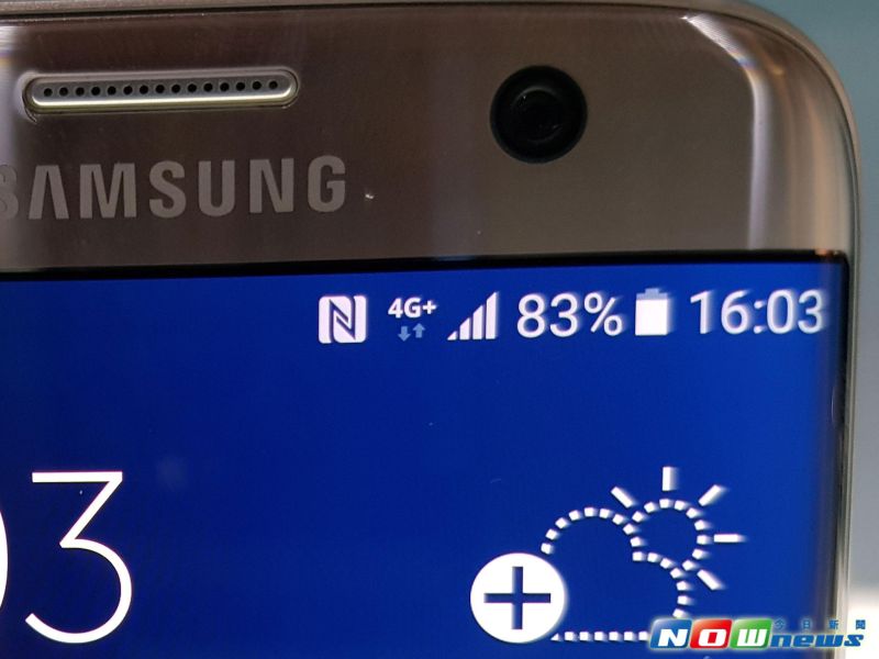 ▲Android手機CA功能作用時，通知列上的4G符號會變成4G+（圖／記者甘偉中攝，2016.03.24）