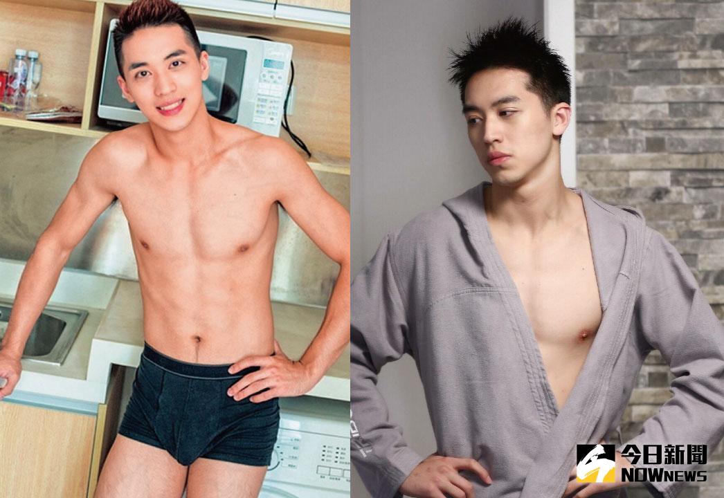 ▲許魏洲曾拍攝性感內褲照，與《上癮》形象略有落差。（合成圖／翻攝自網路，2016.03.02）