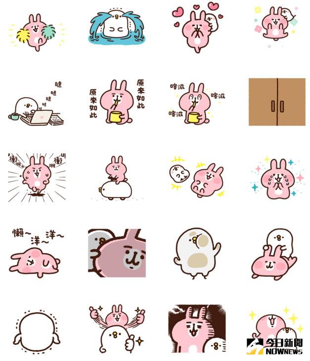 ▲LINE貼圖NO.1 P助與兔兔再展粉紅保養風潮。（圖／公關照片）