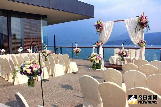 ▲在4月10日婚禮體驗日的現場，涵碧樓將為年輕愛侶創造幸福洋溢的甜蜜園地。