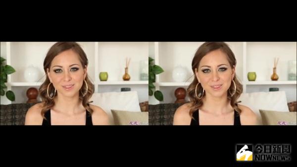 左右分割螢幕的VR小電影截圖。