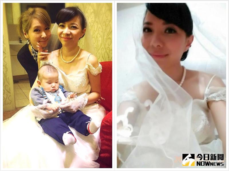 ▲丫子（右）昨在先生嘉義老家補辦婚宴，Makiyo特地出席送祝福。（合成圖／翻攝自Makiyo臉書、丫子微博，2016.03.06）