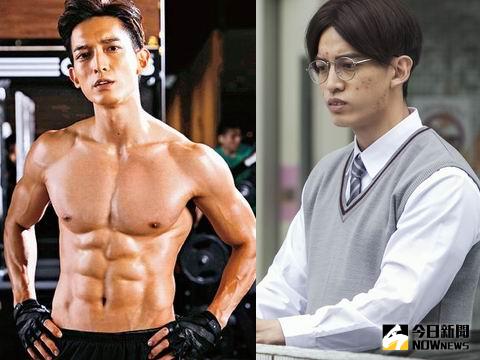 王家梁扮醜前後，真的差粉多。（合成圖。2016.03.25）