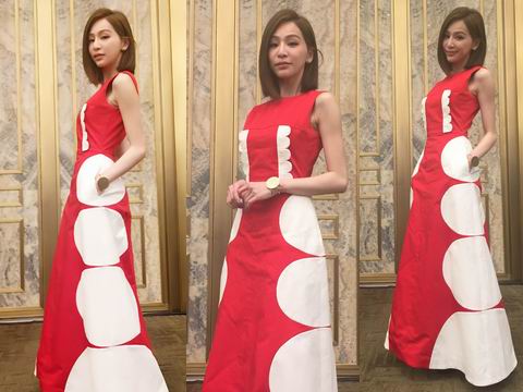 王心凌腳踩12公分高跟鞋走紅毯。（圖／天晴音樂。2016.04.23