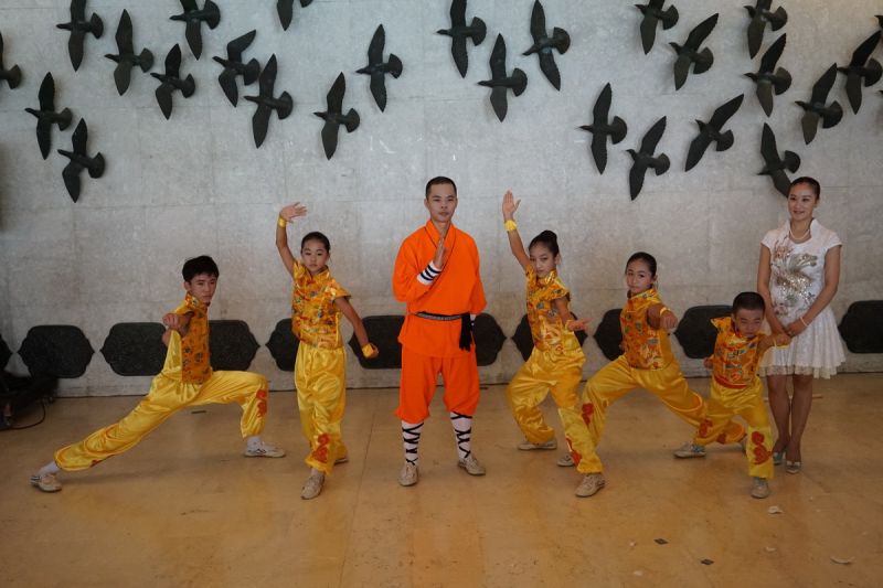 ▲少林功夫師生4/23臺南文化中心假日廣場，聯合大匯演。