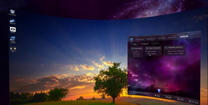 VR眼鏡玩Windows。