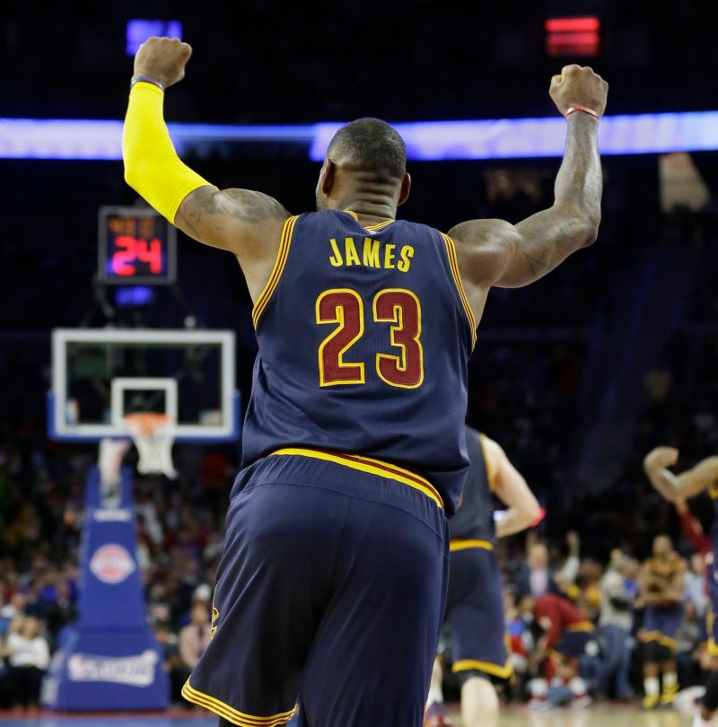 LBJ：呀呼。（設計對白）（圖／美聯社／達志影像）