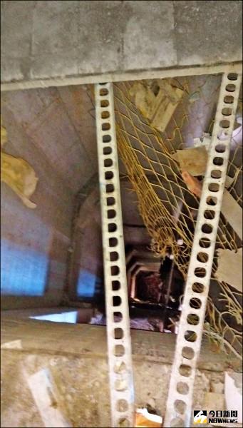 ▲基隆市一處住宅工地驚傳意外，一名陳姓工人在7樓整理板模時，不慎失足跌落電梯井後身亡。（圖／社會中心翻攝）