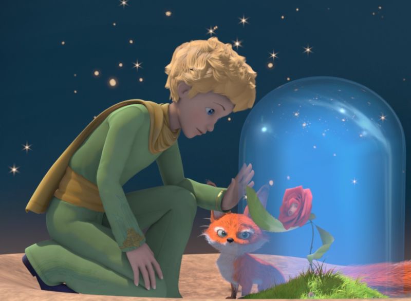 ▲3D《小王子》動畫，小王子與他的好夥伴玫瑰、狐狸在B612星球上。（圖／公視，2016.04.04）