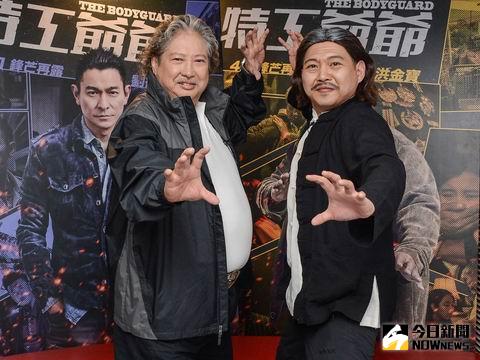 香港洪金寶（左）大戰「台灣洪金寶」大愷，爆笑不斷。（圖／華映。2016.04.02）