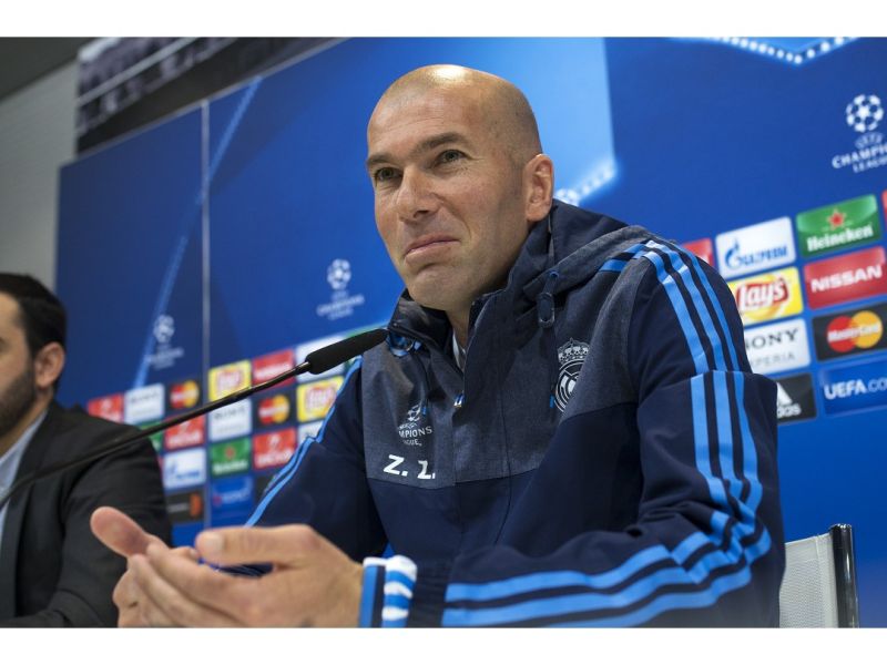 皇馬首回合在客場2：0輸球，但主帥Zinedine Zidane在第二回合賽前記者會上卻一派輕鬆、胸有成竹。（圖／美聯社／達志影像）