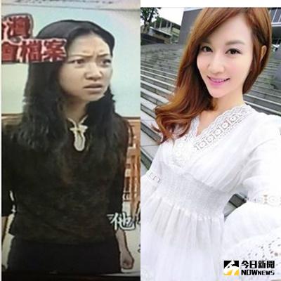 ▲曾莞婷舊照（左）出土，和現在（右）女神模樣差距大。（合成圖／翻攝自爆廢公社、曾莞婷臉書）