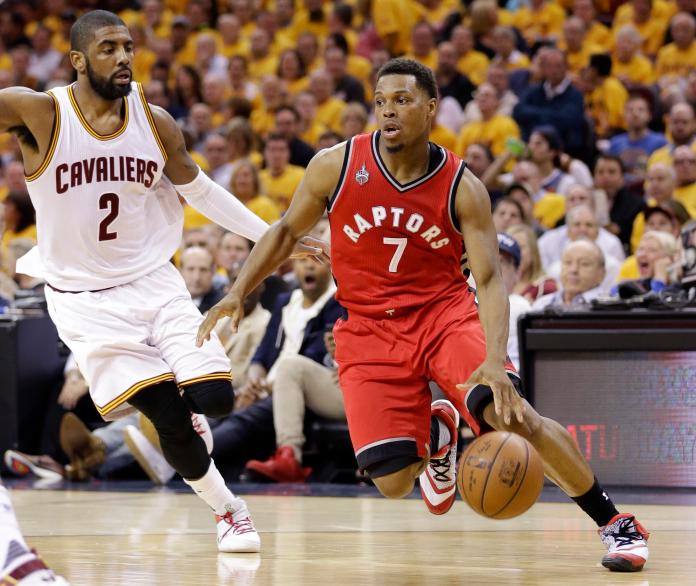 暴龍慘敗騎士，Lowry難辭其咎。（圖／美聯社／達志影像）