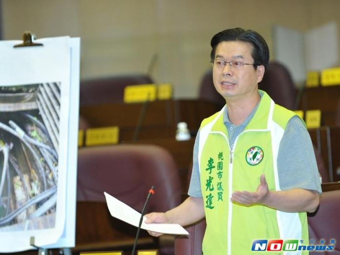 ▲市議員李光達質詢。（圖／桃園市議會）