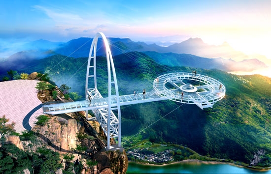 北京「玻璃廊橋」。