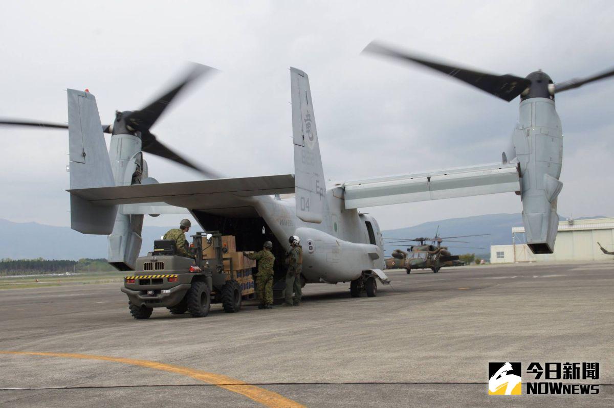 ▲日媒報導指出，一架美國軍用V-22魚鷹式直升機在當地時間29日下午墜海，目前已尋獲三人，其中一人失去意識。資料照。（圖／翻攝自陸上自衛隊）