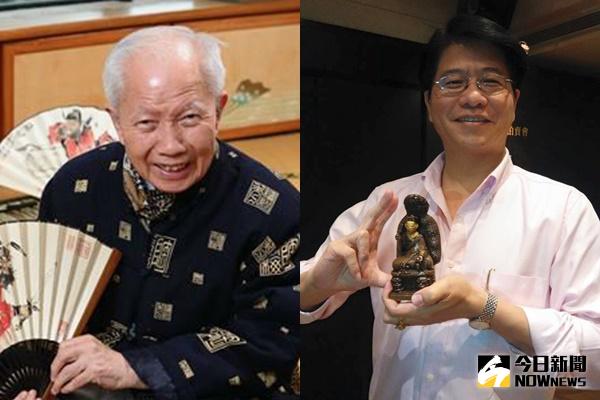 ▲媒體大老黃天才（左）念念「春宮圖」，戴忠仁（右）驚呆。（合成圖／鳳凰藝術、戴忠仁臉書）