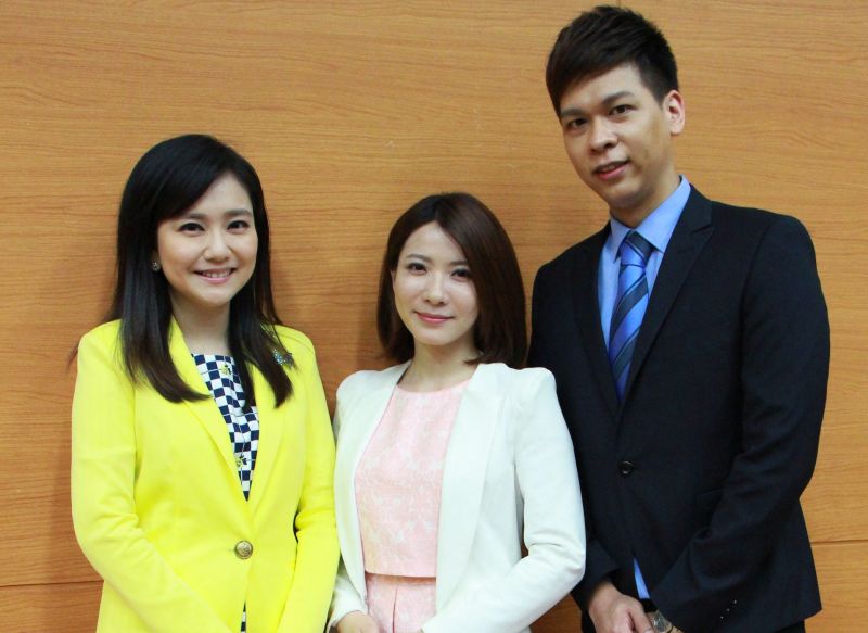 ▲哈遠儀（左起）、林慧蓉、張以仁今到台灣科技大學演講。（圖／中視提供，2016.05.04）