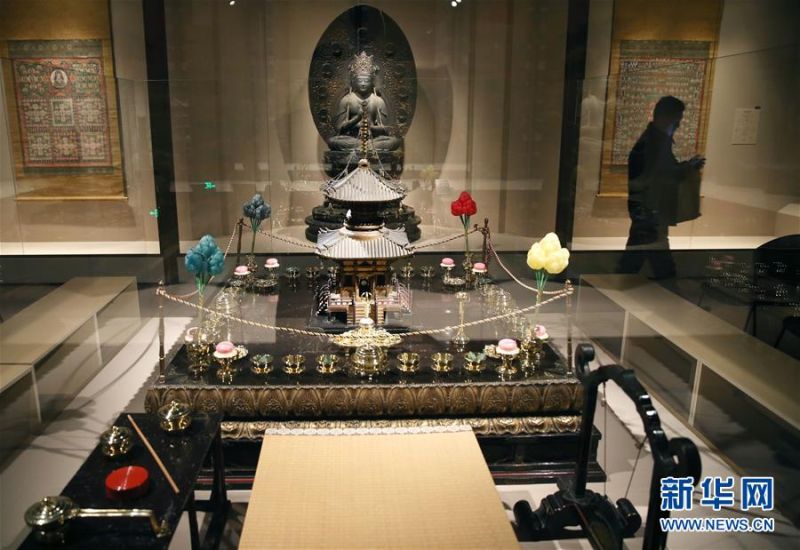 這是醍醐寺藝術珍寶展上展出的文物（5月10日攝）。