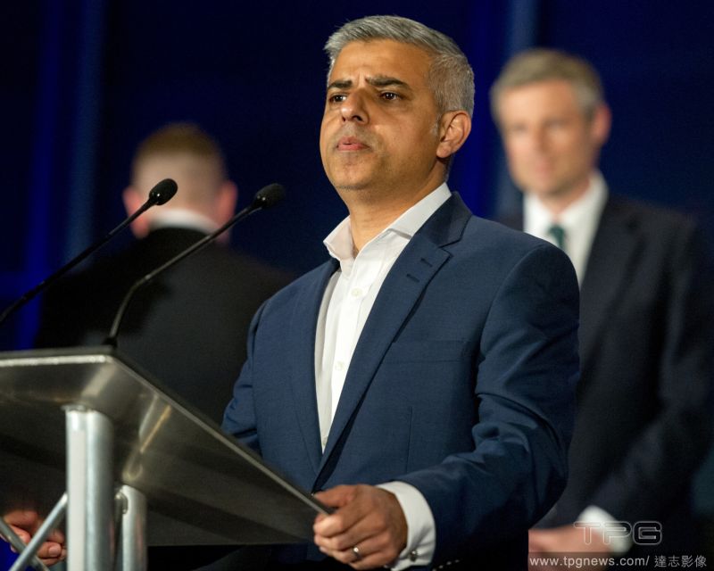 ▲工黨的沙迪克汗（Sadiq Khan）成為倫敦首位穆斯林市長。（圖／達志影像）