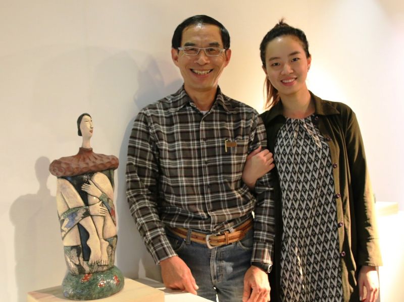 ▲陶伍聯展即日起在陶博館B1陶藝長廊展出陶藝作品。（圖／記者黃村杉攝）