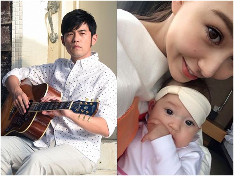 ▲周董（左）以女兒偶然彈出的旋律，做了一首洋溢父愛的歌，右為昆凌與女兒Hethaway。（合成圖／翻攝自周杰倫、昆凌臉書）