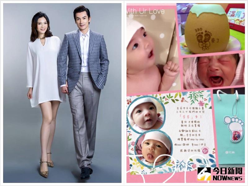 ▲伊正（左圖右）和嫩妻鄒琳近期都沈浸在照顧愛女「步步」的喜悅之中。（圖／翻攝自伊正臉書，2016.06.05）