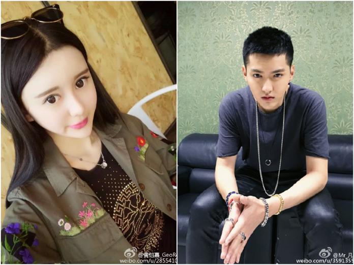 ▲小G娜（左）頻出招，就是要吳亦凡「認愛」。（合成圖／翻攝自小G娜、吳亦凡微博，2016.06.21）