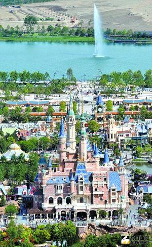 上海迪士尼航拍。