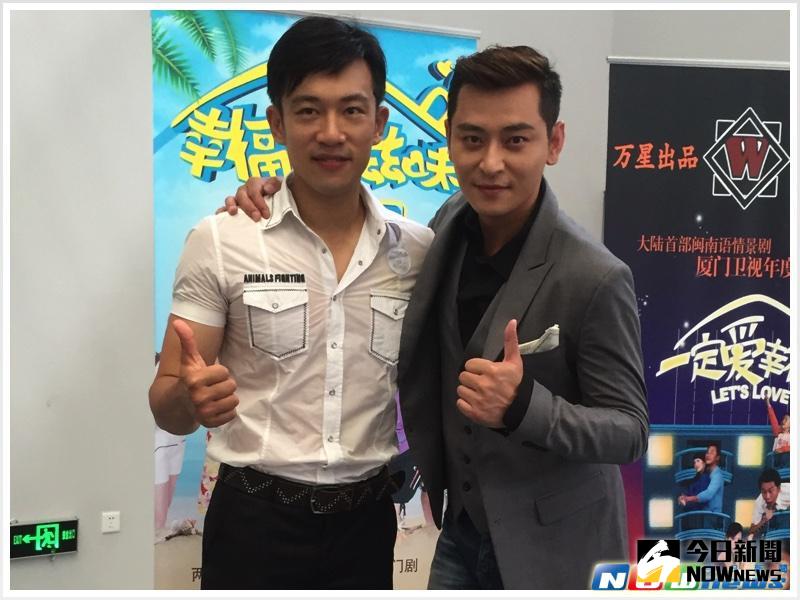 ▲李政穎（左）和陳冠霖出席自家公司舉辦的「海峽兩岸影視製作（漳州）基地」開幕儀式。（圖／記者王麗娟攝，2016.06.22）