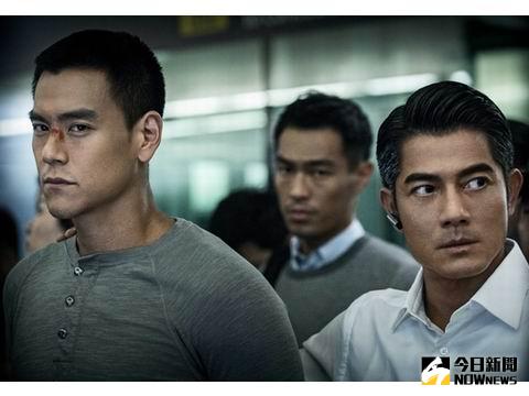 ▲《寒戰2》郭富城（右起）、楊祐寧、彭于晏同台，顏值爆表。（圖／華映）