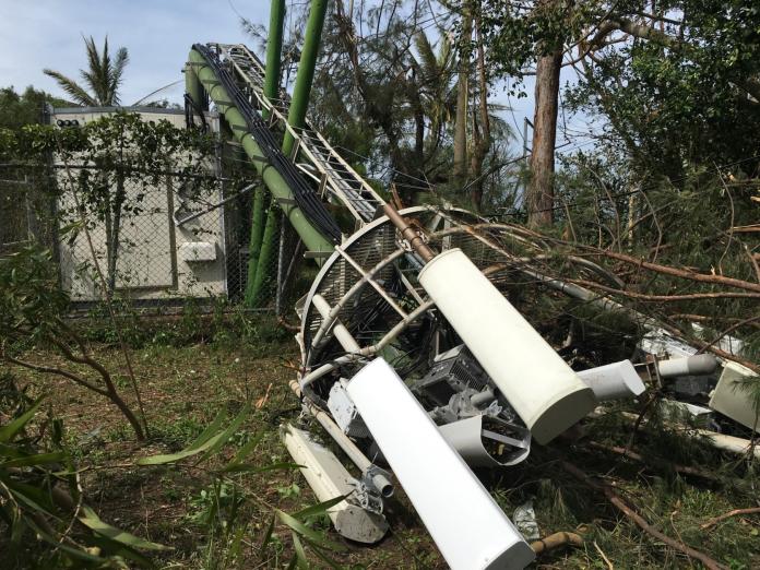 ▲尼伯特颱風17級強風與豪雨，重創台東造成基地台嚴重受損、部分站台的鐵塔倒塌或天線變形。（圖／中華電信提供）