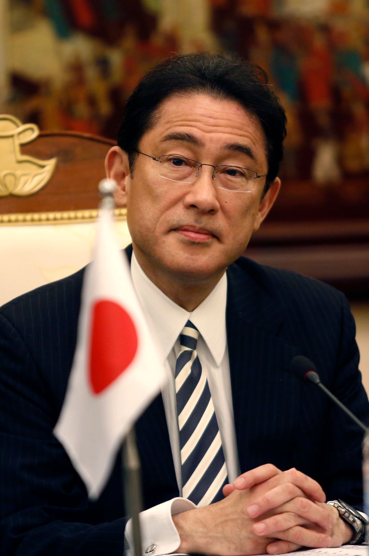 ▲前日本外務大臣岸田文雄接受華爾街日報專訪時說，台灣處在民主對抗專制的前線，日美需要為台海可能爆發危機展開聯合兵棋推演。（圖／達志影像／美聯社）