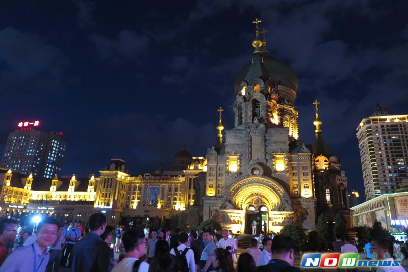 ▲哈爾濱聖索菲亞教堂夜景迷人。（圖／記者彭媁琳攝,2016.07.24）
