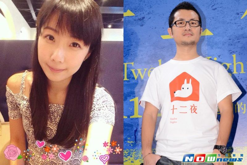 ▲九把刀（右）與周亭羽曾被抓包上摩鐵。（資料照／周亭羽臉書、記者林調遜攝影，2015.5.5）